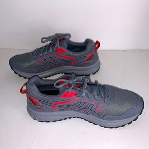Asics trail Scout 2 Running Shoes, Grey/Black/Red, Men's 10.5